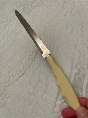 Vintage Imperial Stainless USA Curved Fruit Serrated Knife DOLE Logo